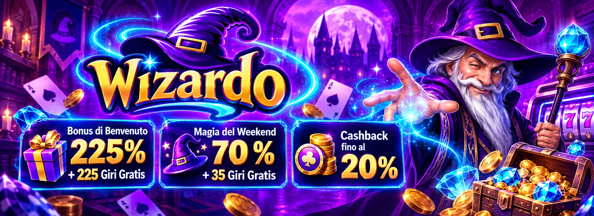 225% e 225 giri gratis, fino a 2.825 euro